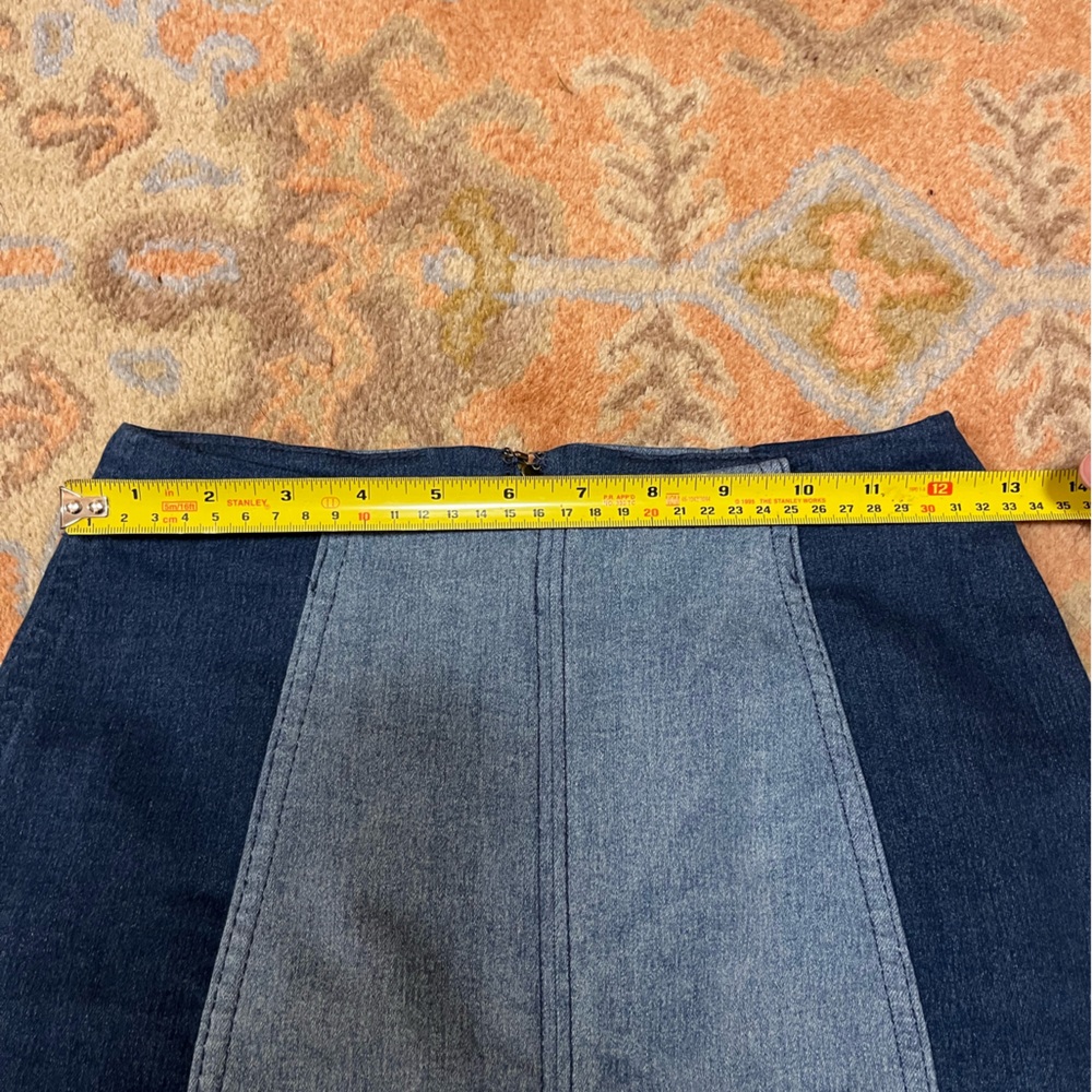 Free People Denim Panel Denim Skirt - Picture 9 of 10